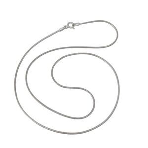 Estate Italy BOMA Sterling Silver 925 1.1mm Snake Chain Necklace 17.5"